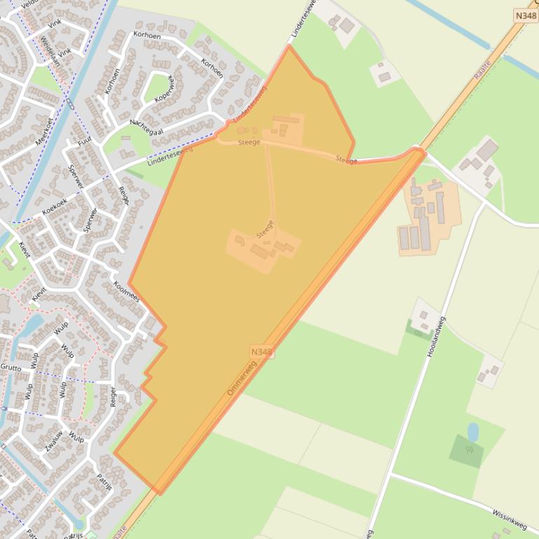 Kaart van postcodegebied 8102SP.