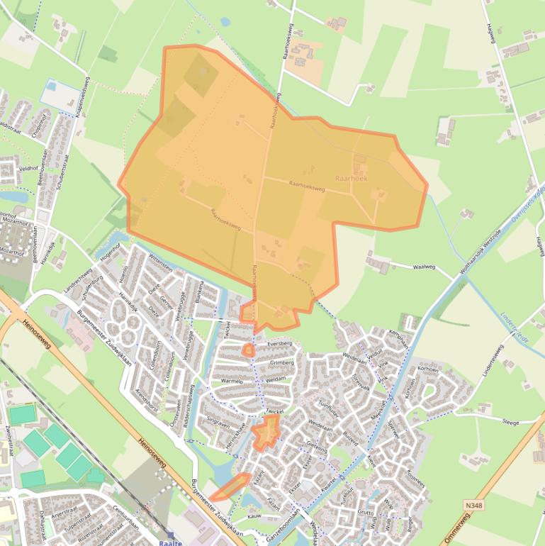Kaart van postcodegebied 8102SX.