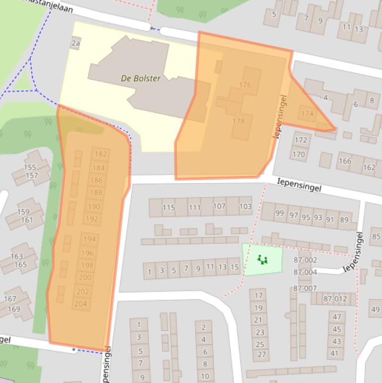 Kaart van postcodegebied 8102XP.