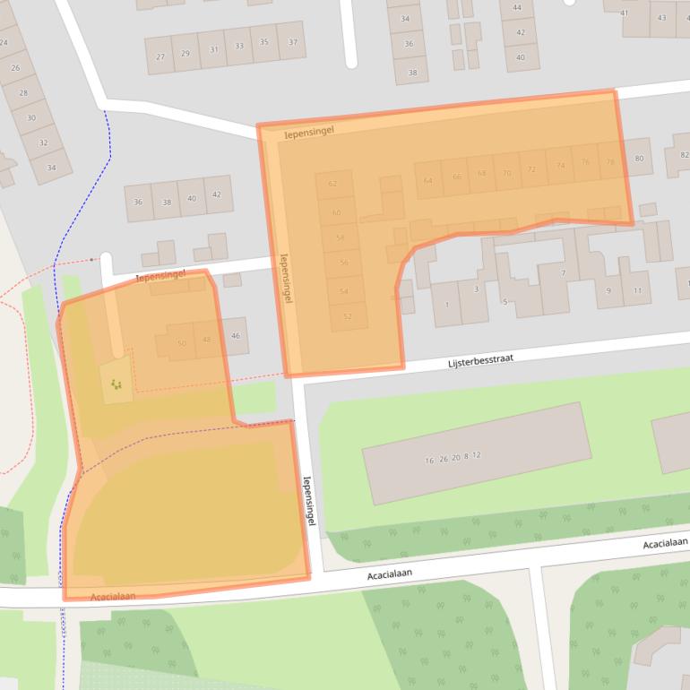 Kaart van postcodegebied 8102XT.