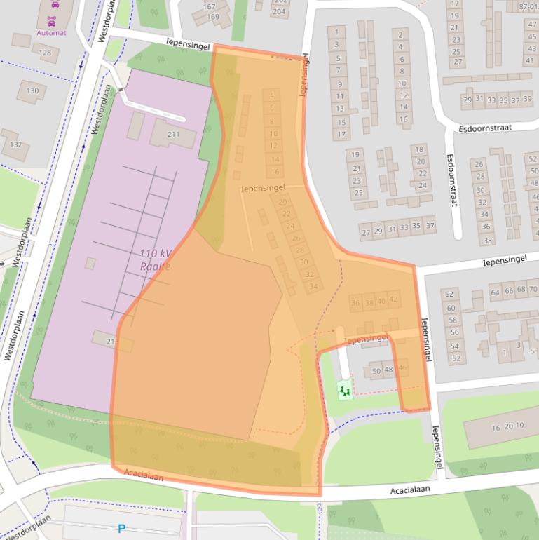 Kaart van postcodegebied 8102XV.