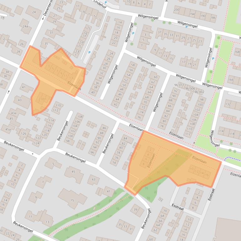 Kaart van postcodegebied 8102ZD.