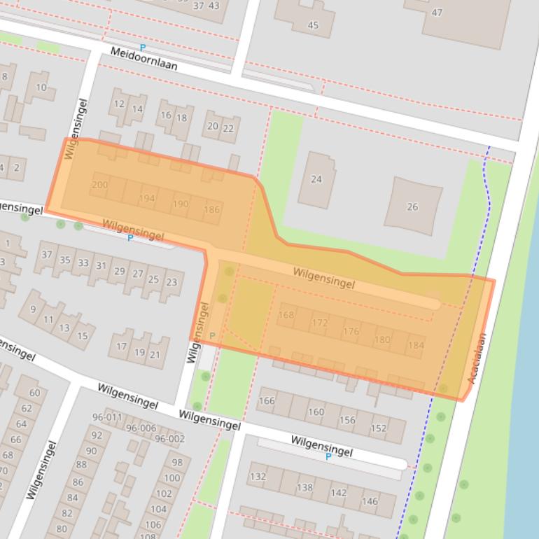 Kaart van postcodegebied 8102ZE.