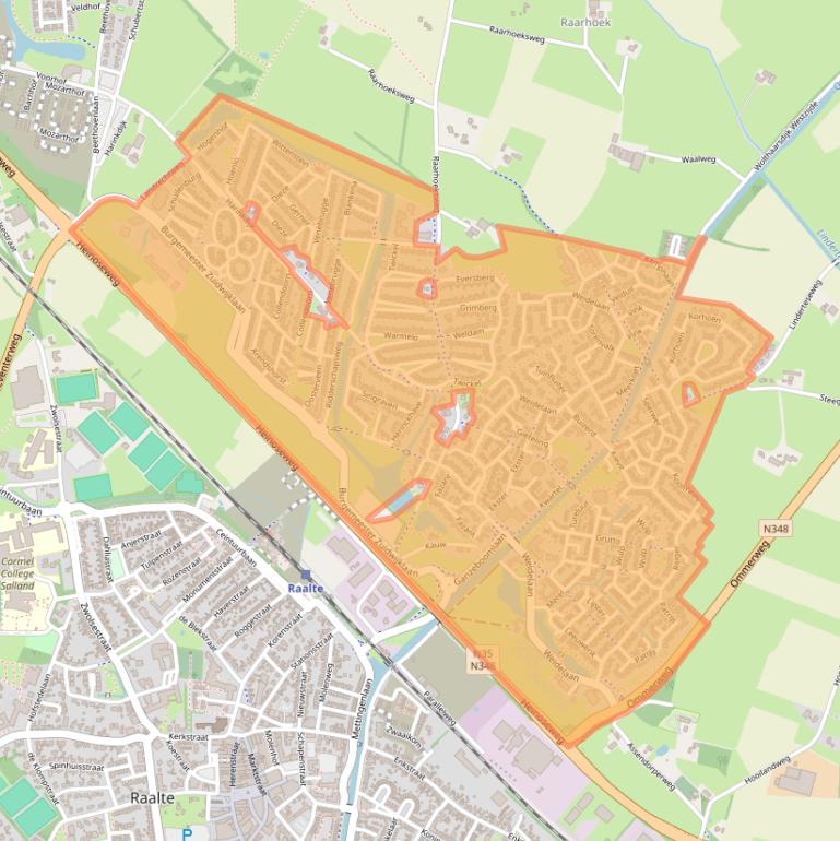 Kaart van postcodegebied 8103.