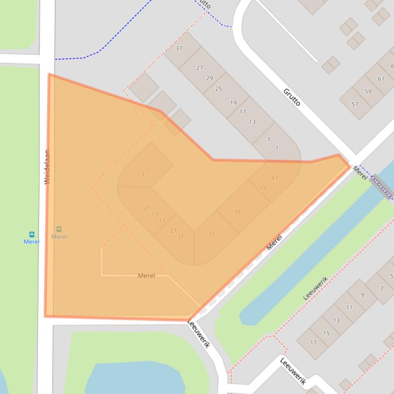 Kaart van postcodegebied 8103BB.