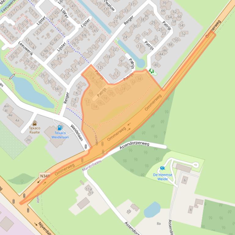 Kaart van postcodegebied 8103DA.