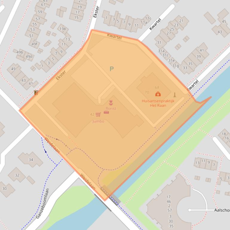 Kaart van postcodegebied 8103EB.