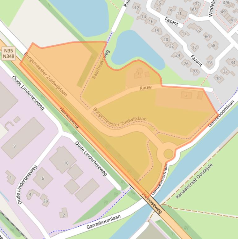 Kaart van postcodegebied 8103EC.