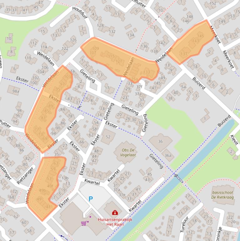 Kaart van postcodegebied 8103EW.