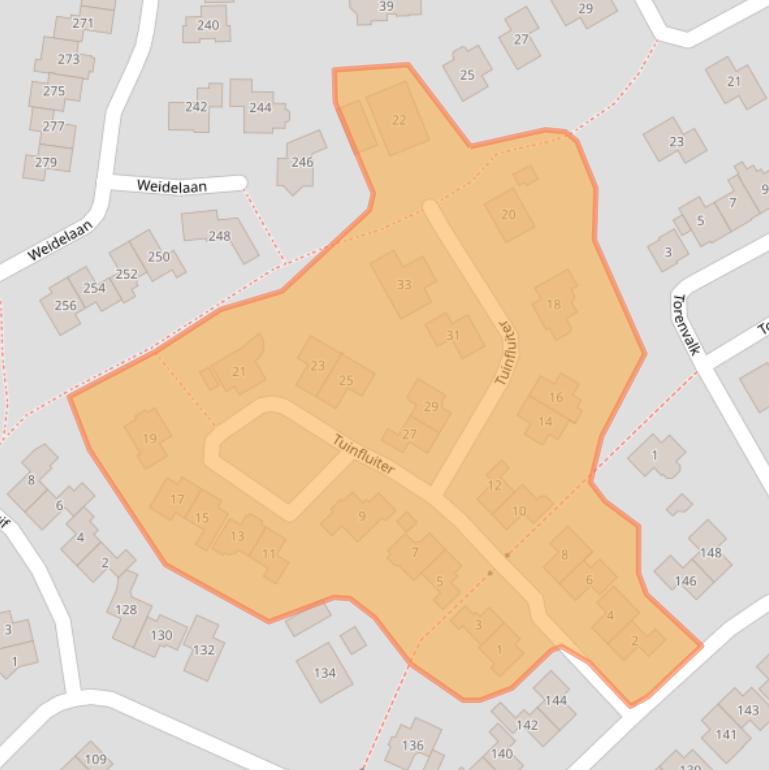 Kaart van postcodegebied 8103EX.