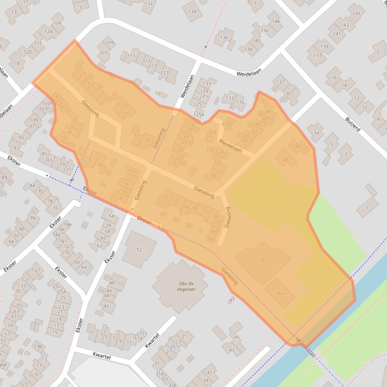 Kaart van postcodegebied 8103EZ.