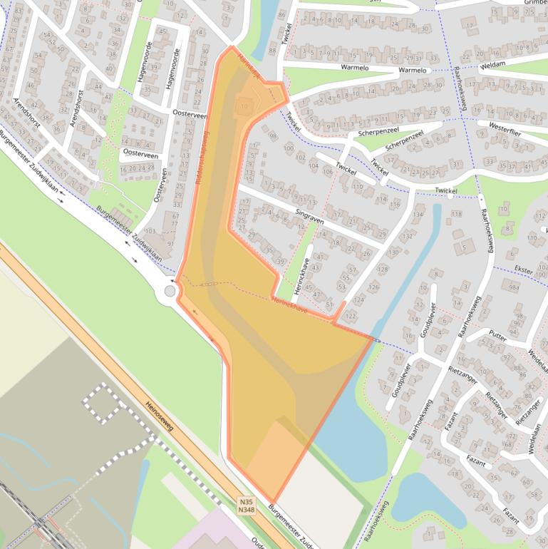 Kaart van postcodegebied 8103HB.