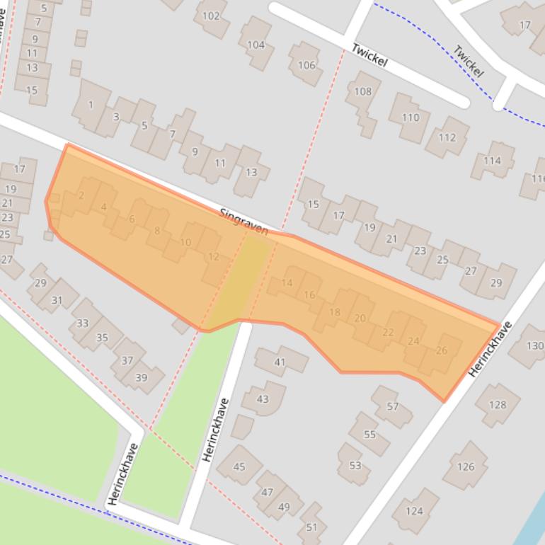 Kaart van postcodegebied 8103HG.