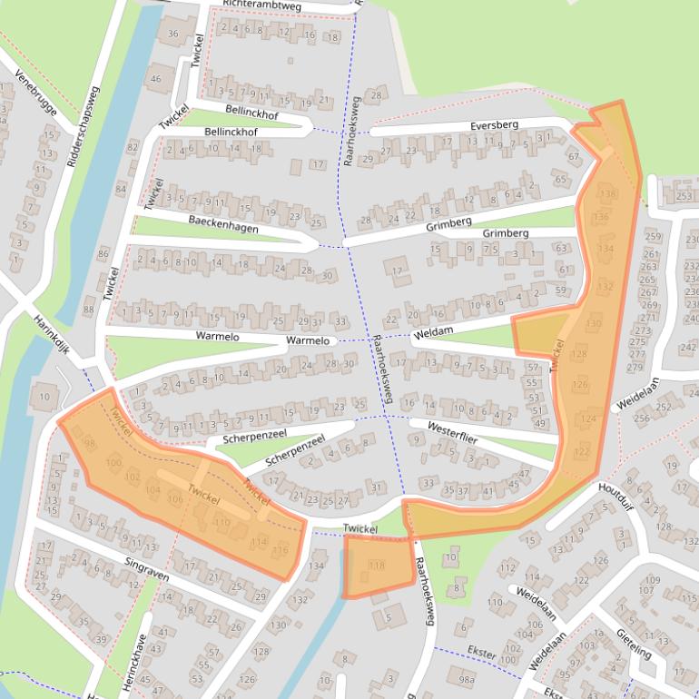 Kaart van postcodegebied 8103HK.