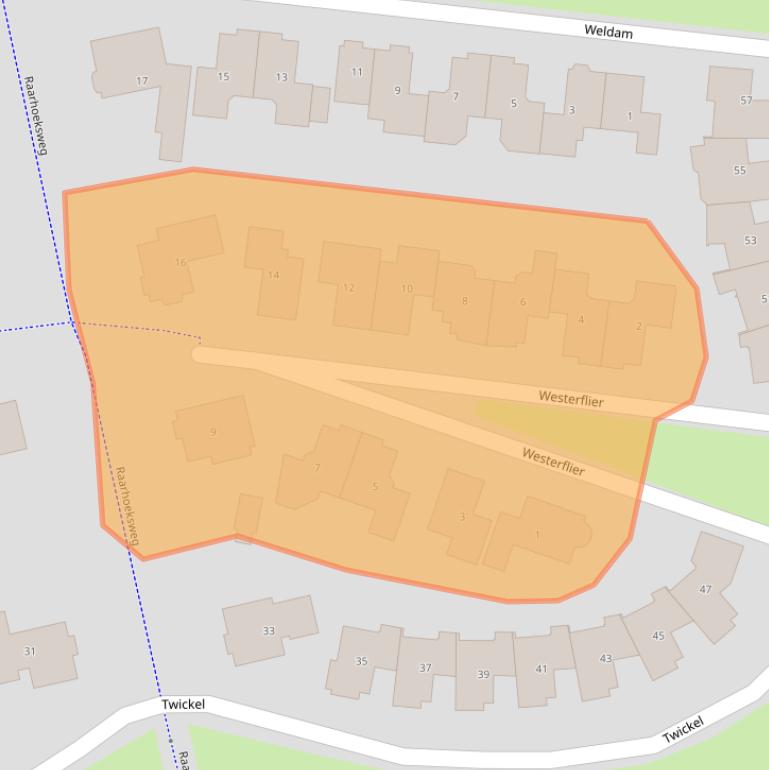 Kaart van postcodegebied 8103HM.