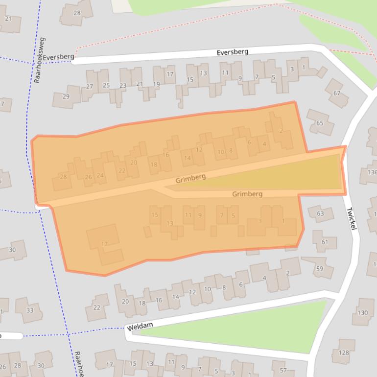 Kaart van postcodegebied 8103HP.