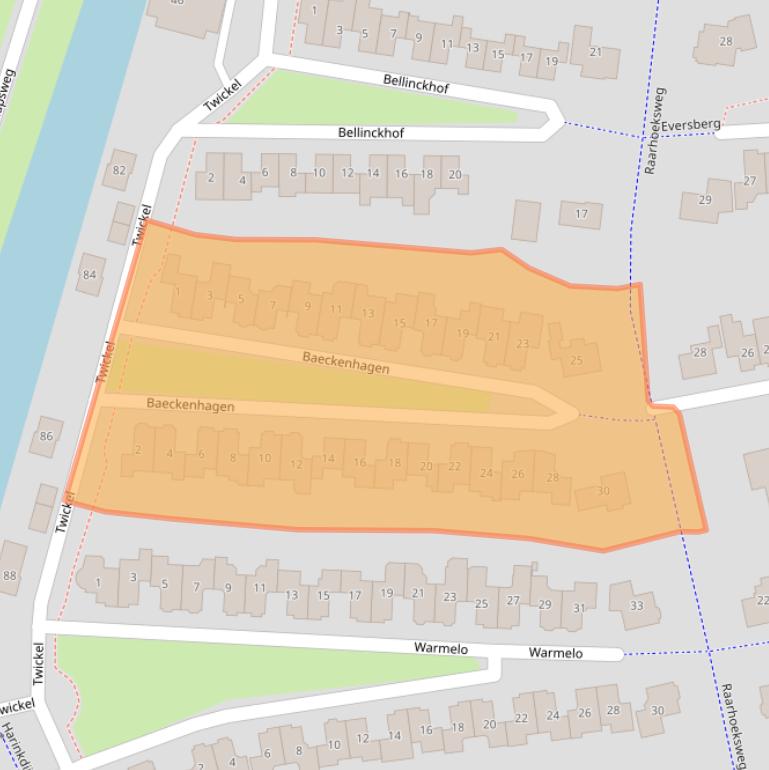 Kaart van postcodegebied 8103HV.