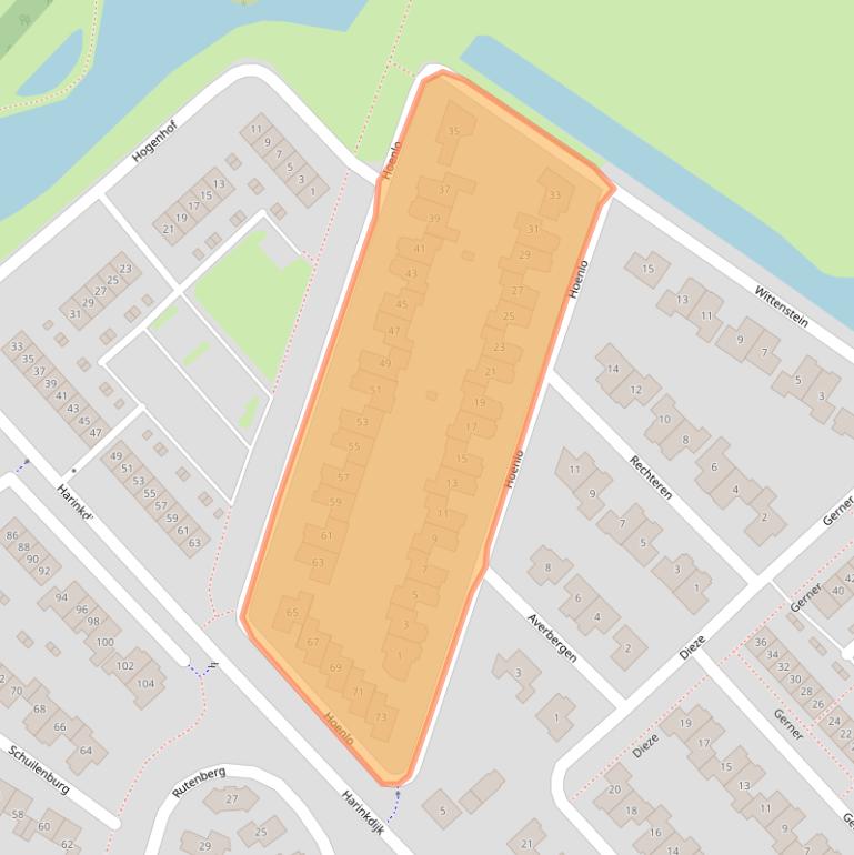 Kaart van postcodegebied 8103JM.