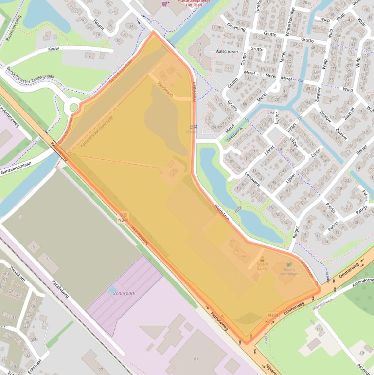 Kaart van postcodegebied 8103NA.