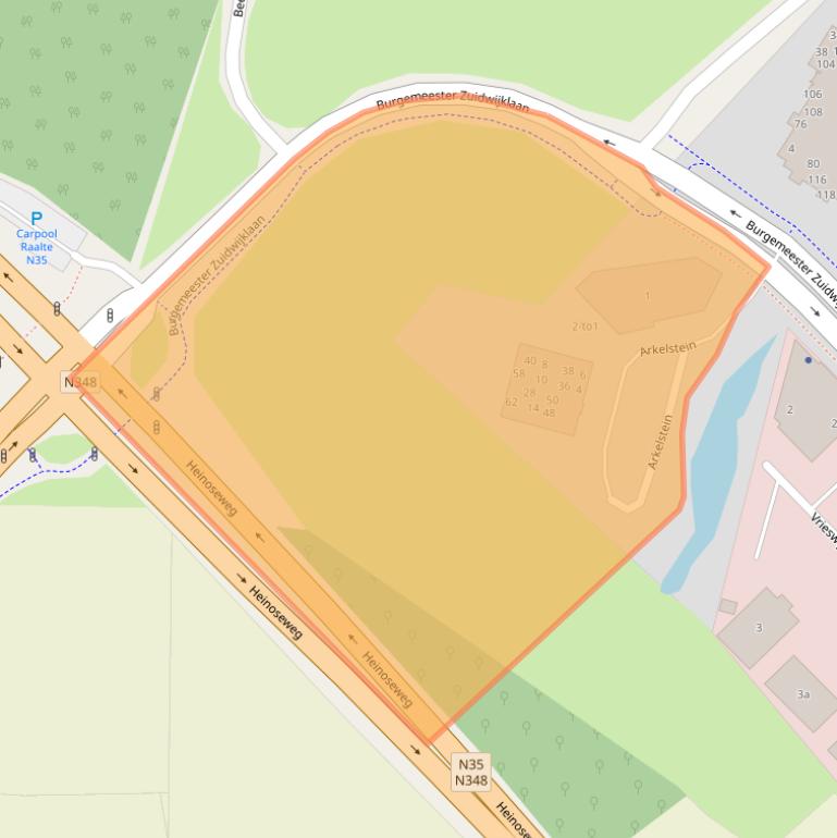 Kaart van postcodegebied 8103PA.