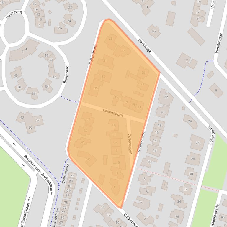 Kaart van postcodegebied 8103RH.