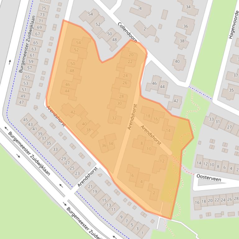 Kaart van postcodegebied 8103RL.