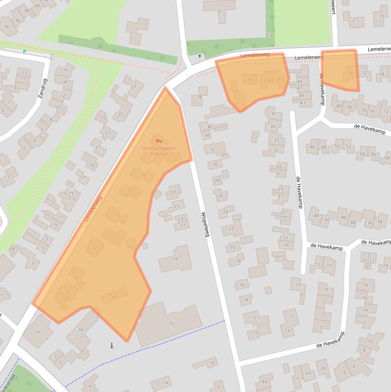 Kaart van postcodegebied 8105AD.