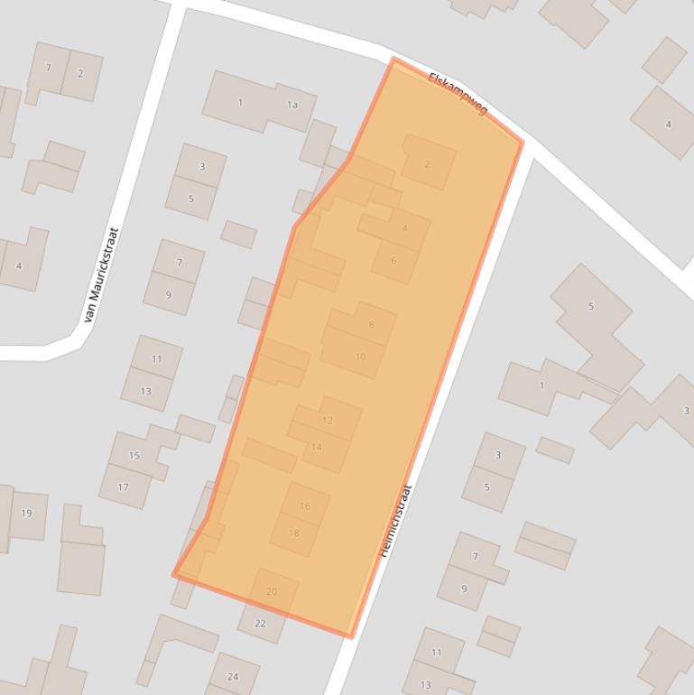 Kaart van postcodegebied 8105AG.