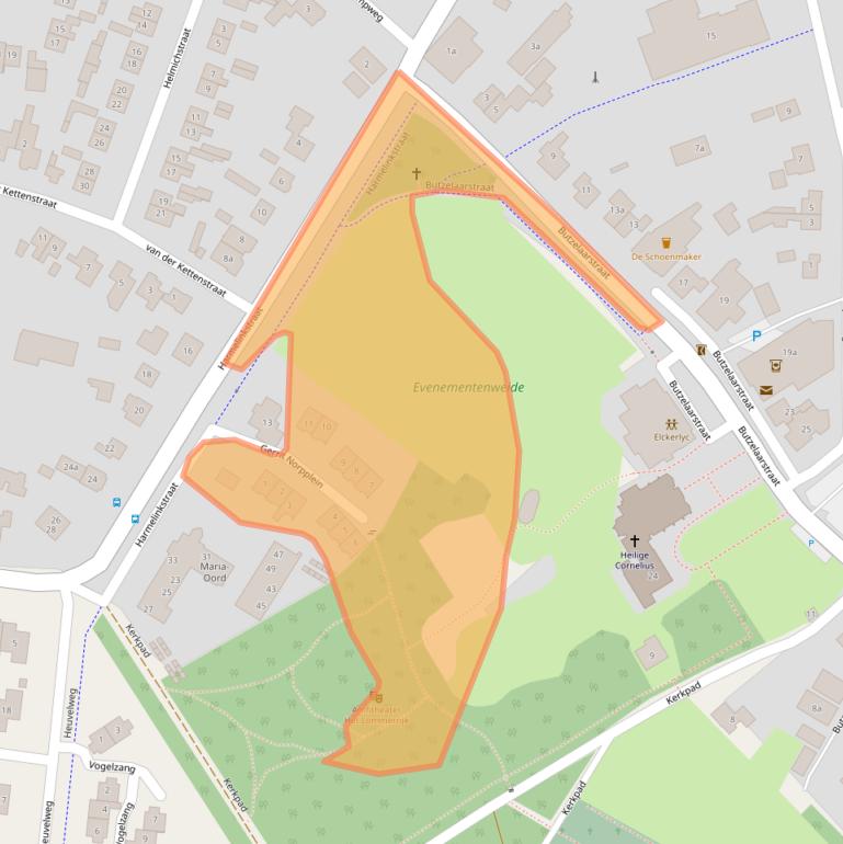 Kaart van postcodegebied 8105AN.