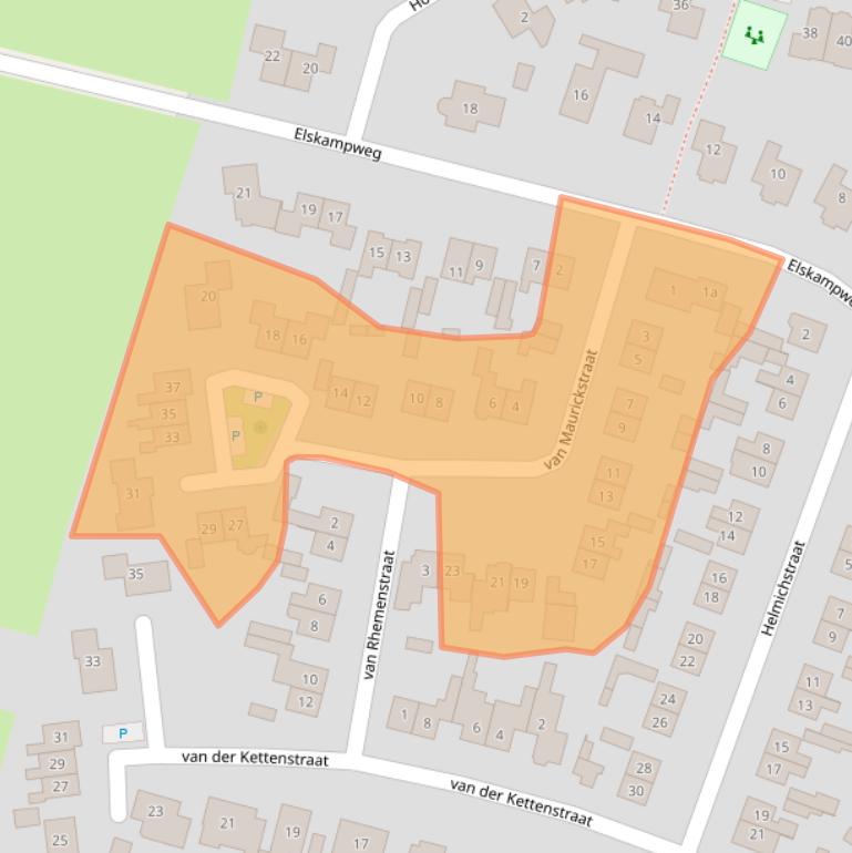 Kaart van postcodegebied 8105AT.