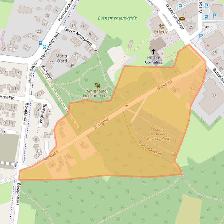 Kaart van postcodegebied 8105AV.