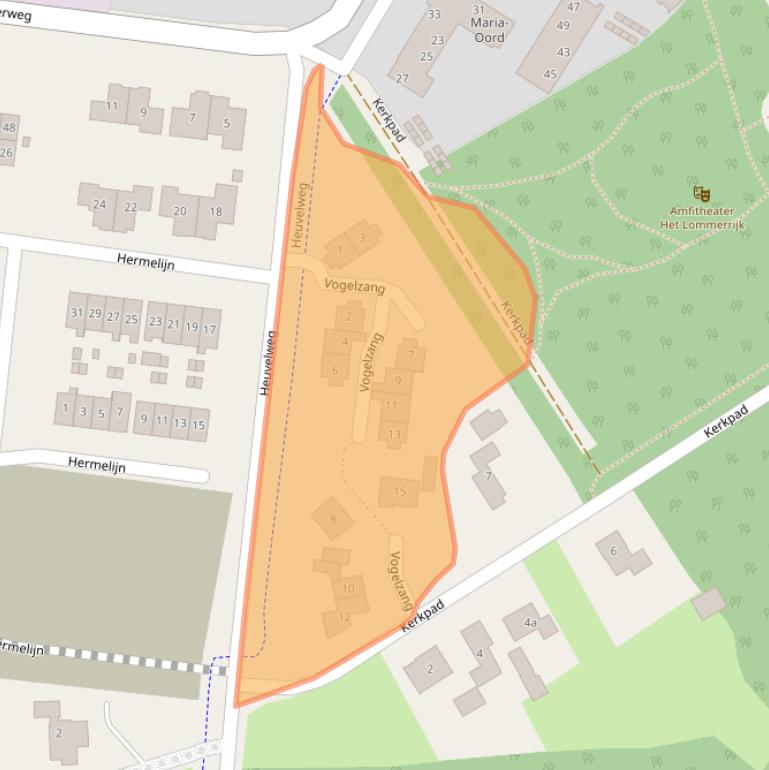 Kaart van postcodegebied 8105AW.