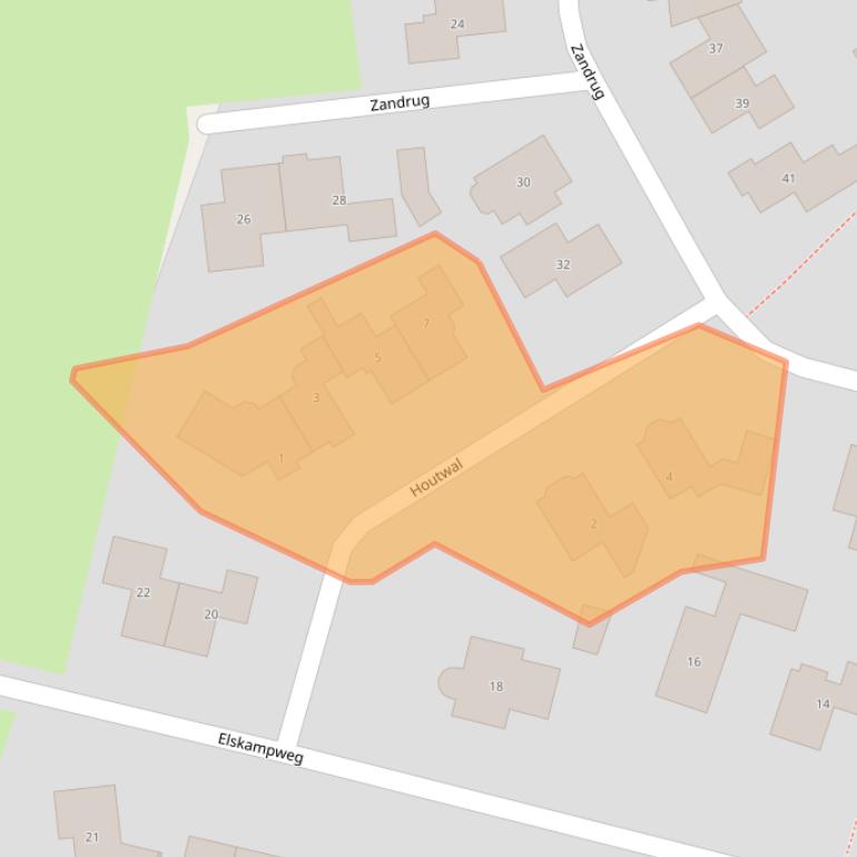 Kaart van postcodegebied 8105BL.