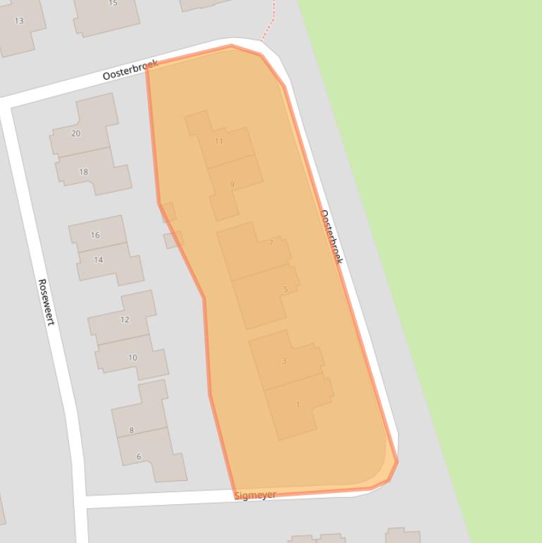 Kaart van postcodegebied 8105BT.