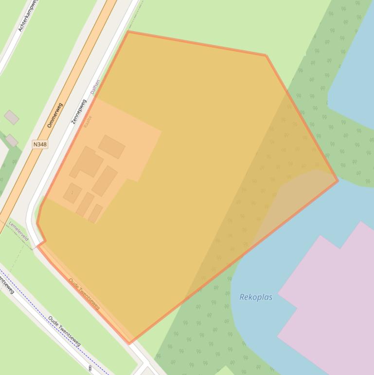 Kaart van postcodegebied 8105RA.