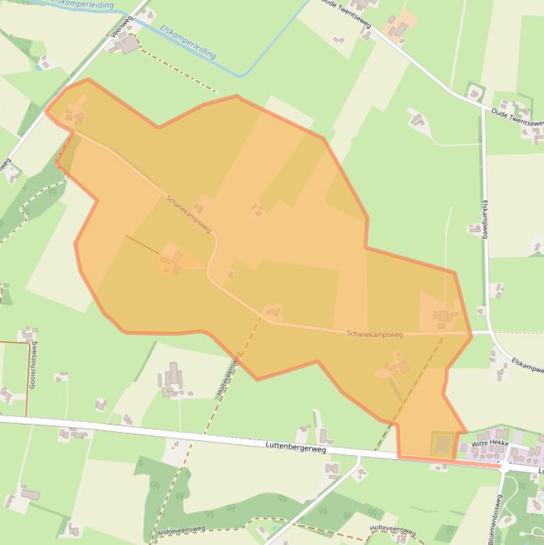 Kaart van postcodegebied 8105RE.