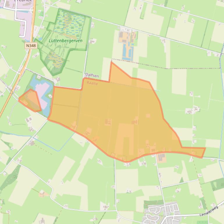 Kaart van postcodegebied 8105RG.