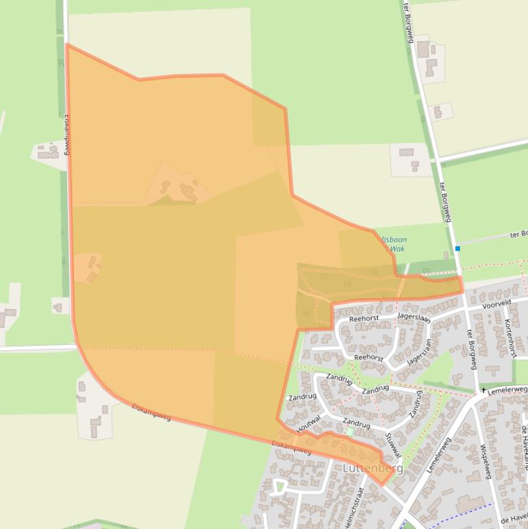 Kaart van postcodegebied 8105RL.