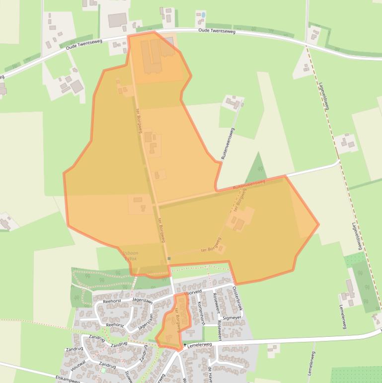 Kaart van postcodegebied 8105RM.