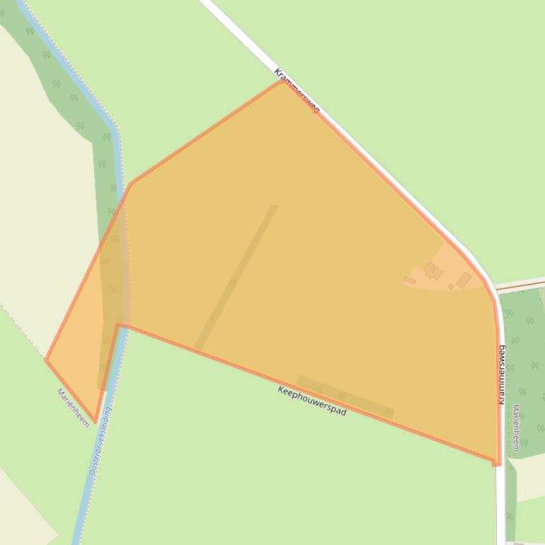 Kaart van postcodegebied 8105RZ.