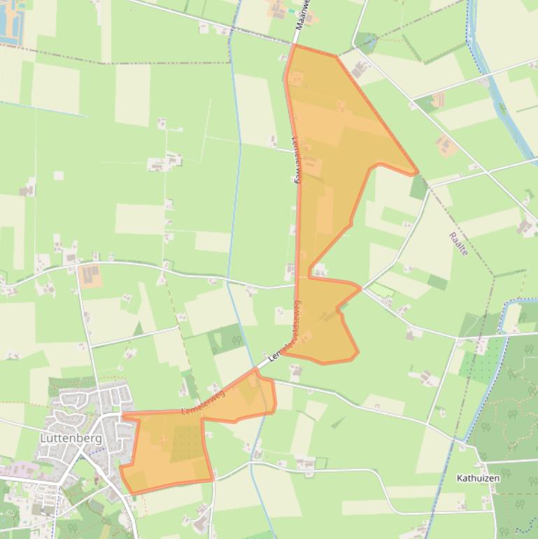 Kaart van postcodegebied 8105SB.