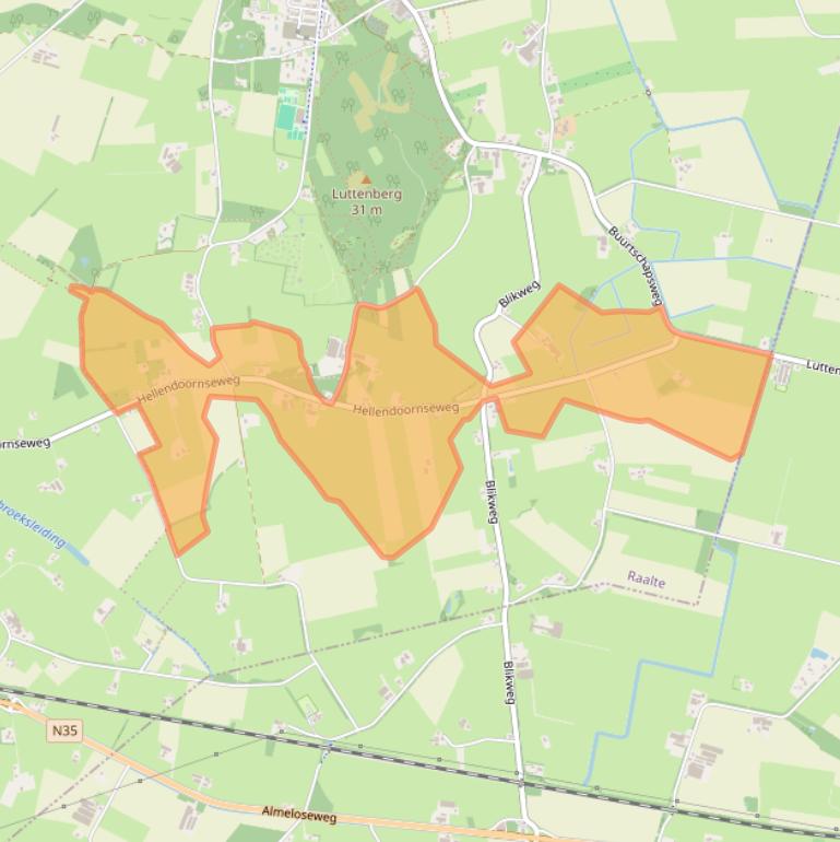 Kaart van postcodegebied 8105ST.
