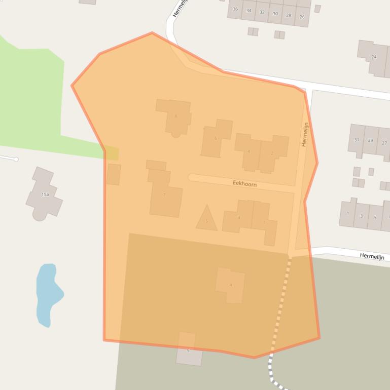 Kaart van postcodegebied 8105TC.