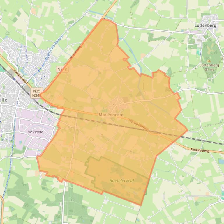 Kaart van postcodegebied 8106.