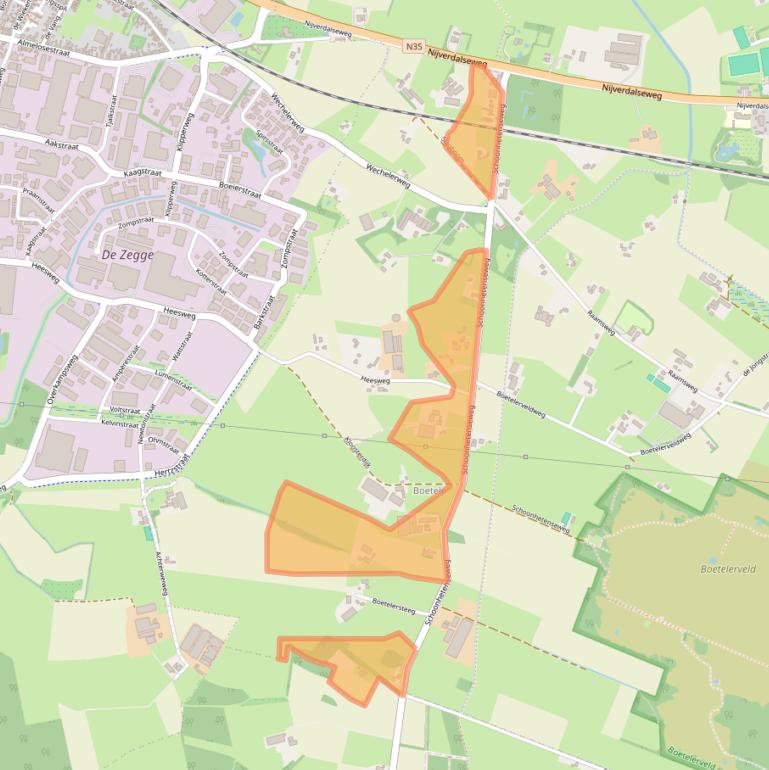 Kaart van postcodegebied 8106AE.