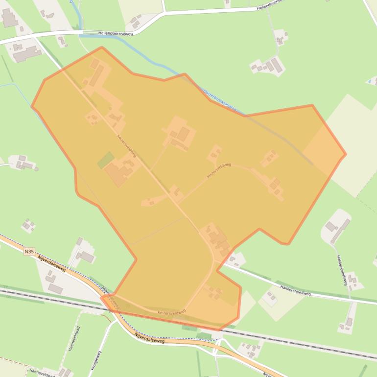 Kaart van postcodegebied 8106AG.