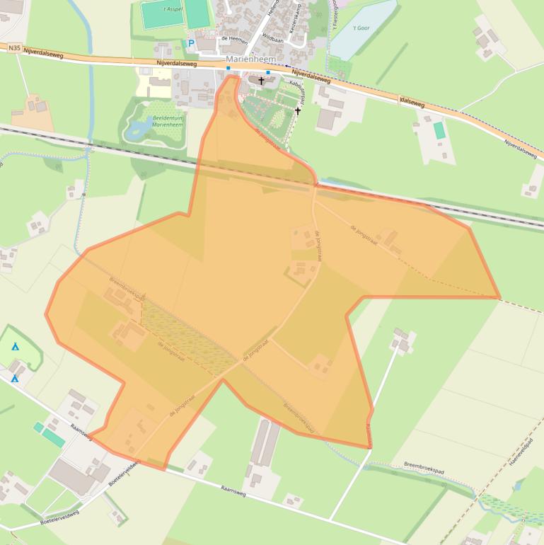 Kaart van postcodegebied 8106AM.