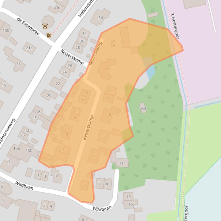 Kaart van postcodegebied 8106AN.