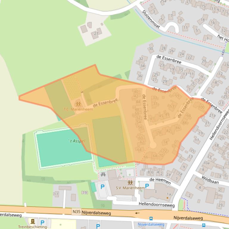 Kaart van postcodegebied 8106AT.