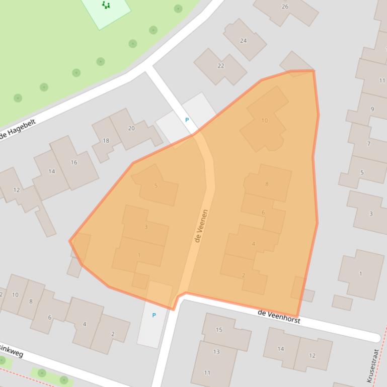 Kaart van postcodegebied 8106BC.